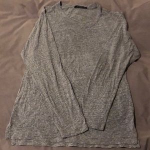 John Elliot + co heather grey long sleeve shirt